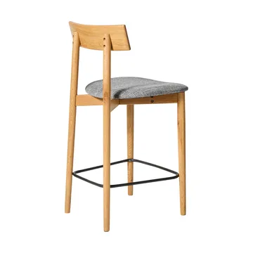 Tetra bar stool - Concrete-colored fabric–natural oiled oak - MUUBS