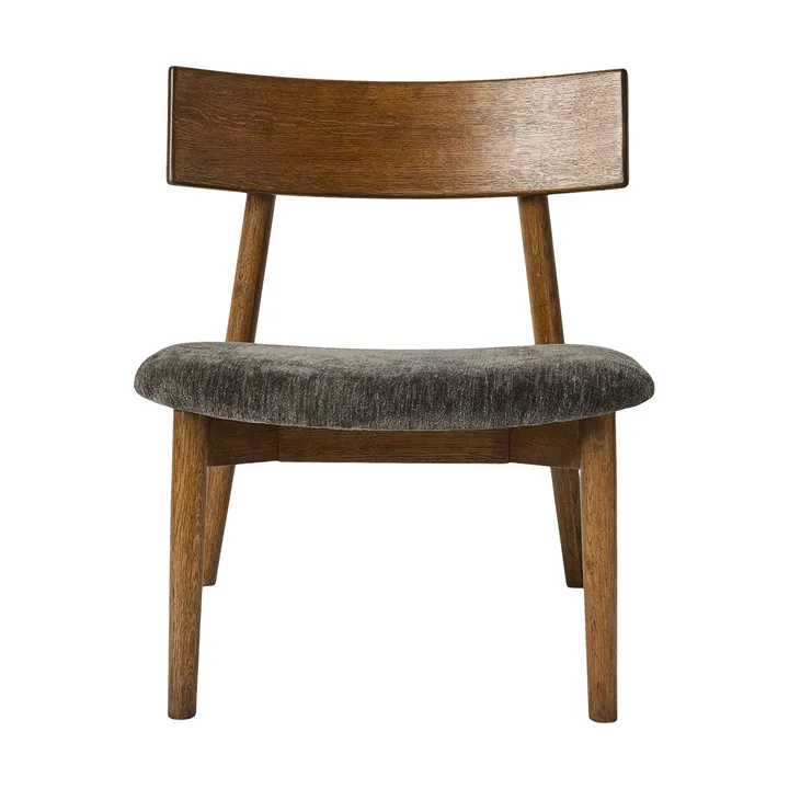 Tetra lounge chair - Granite-colored fabric–dark oiled oak - MUUBS