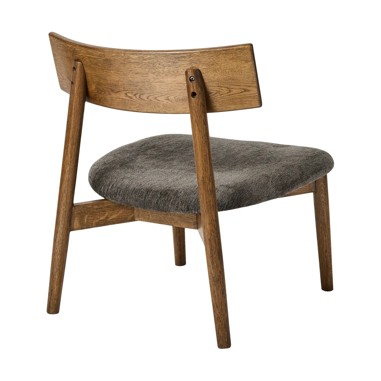 Tetra lounge chair, Granite-colored fabric–dark oiled oak MUUBS