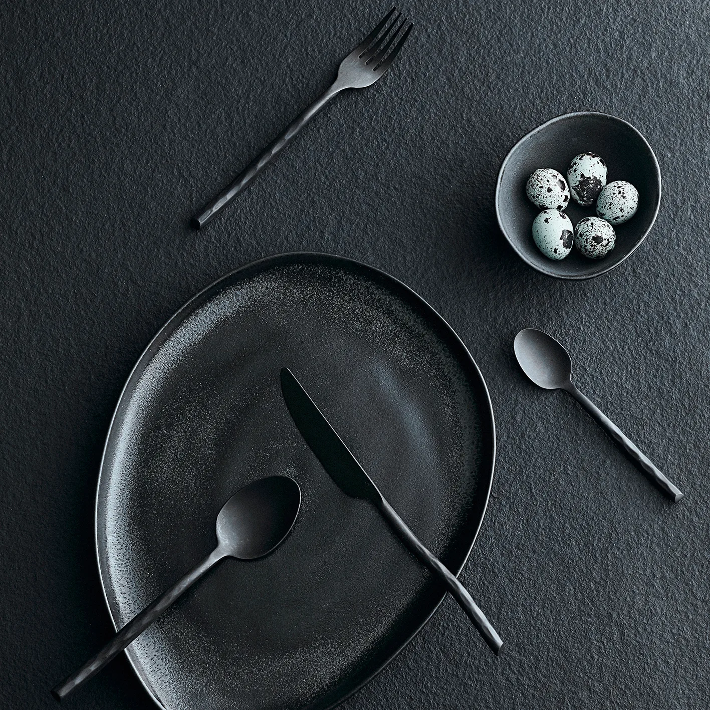 Uta cutlery 16 pieces, Matt black MUUBS