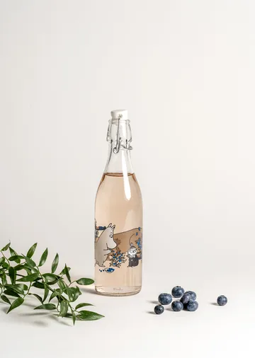 Blueberries glass bottle 0.5 L - Transparent - Muurla