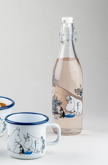 Blueberries glass bottle 0.5 L - Transparent - Muurla