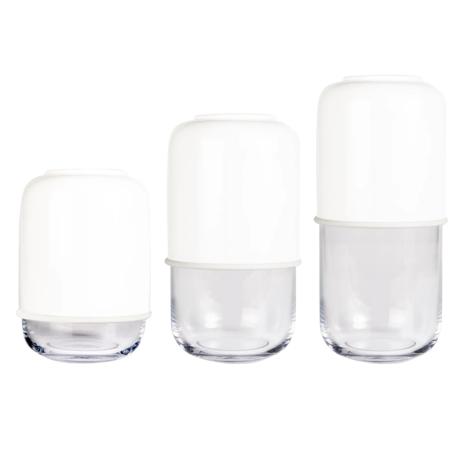 Capsule adjustable vase 18-28 cm, gold-clear Muurla