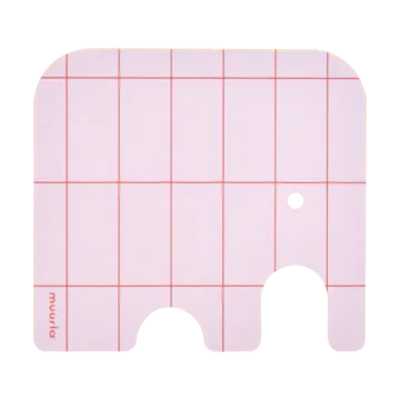 Elephant glass coaster 11x10 cm - Pink - Muurla