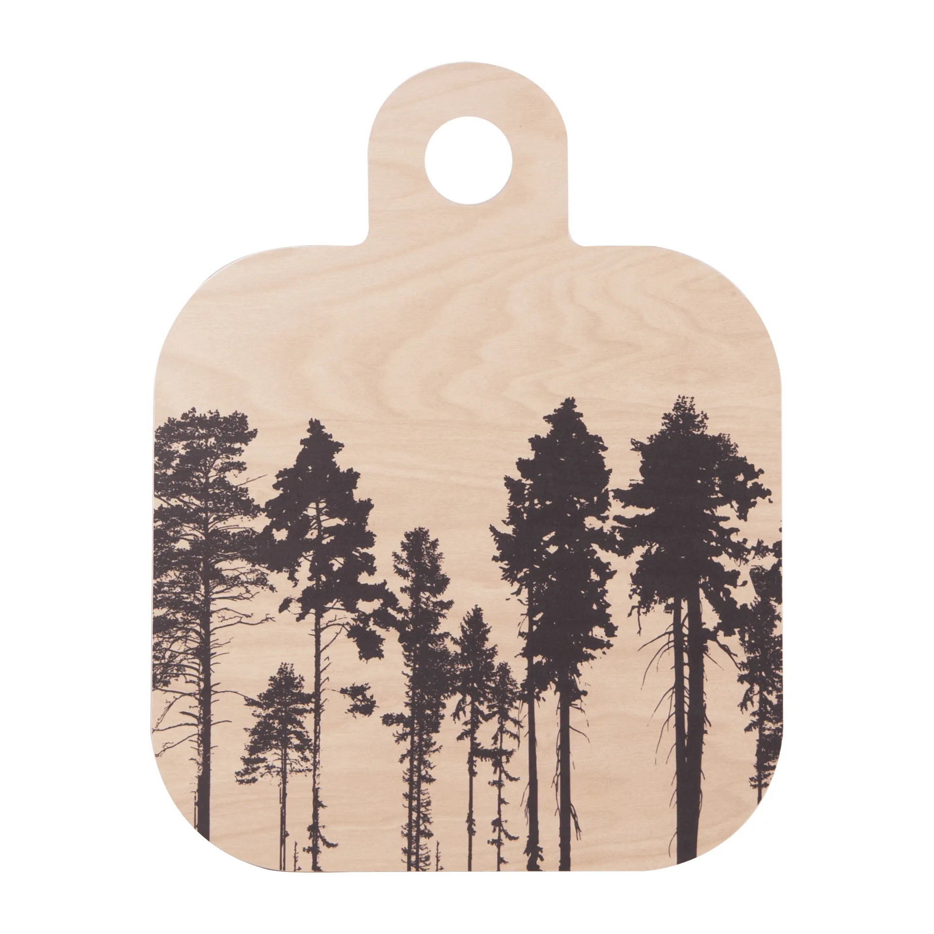 Forest cutting board 25x32 cm, Natural-black Muurla