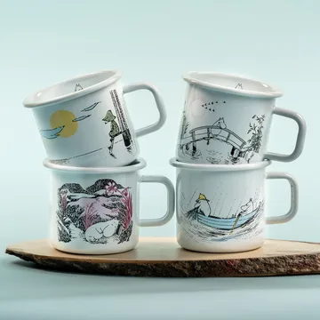 Gone fishing enamel mug 37 cl - white - Muurla