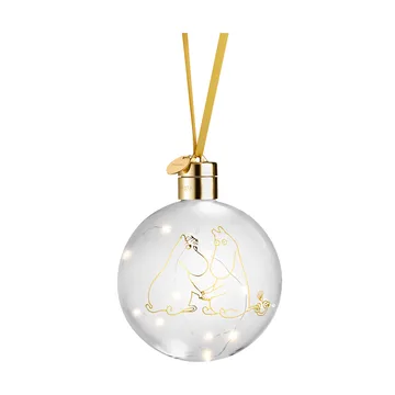 Moomin 80 Christmas bauble with LED light Ø11 cm - Clear - Muurla