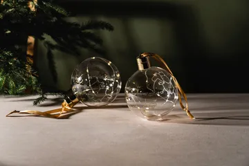 Moomin 80 Christmas bauble with LED light Ø11 cm - Clear - Muurla