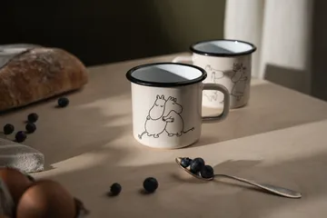 Moomin 80 enamel mug 37 cl - White - Muurla