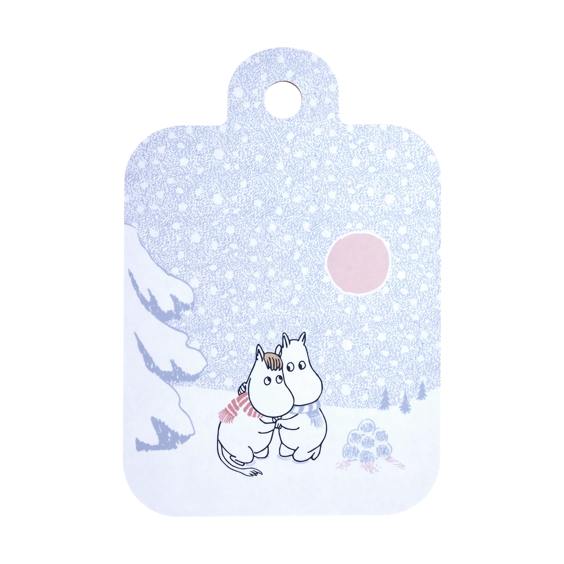 Moomin cutting board 21x31 cm, Let it snow Muurla