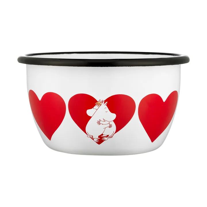 Moomin enamel bowl 60 cl - Heart - Muurla