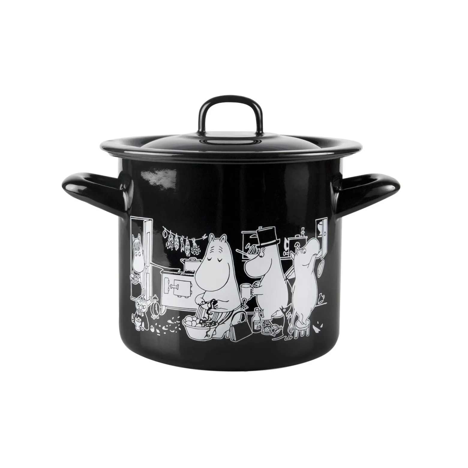 Moomin enamel dish with lid, 1.5 L Muurla