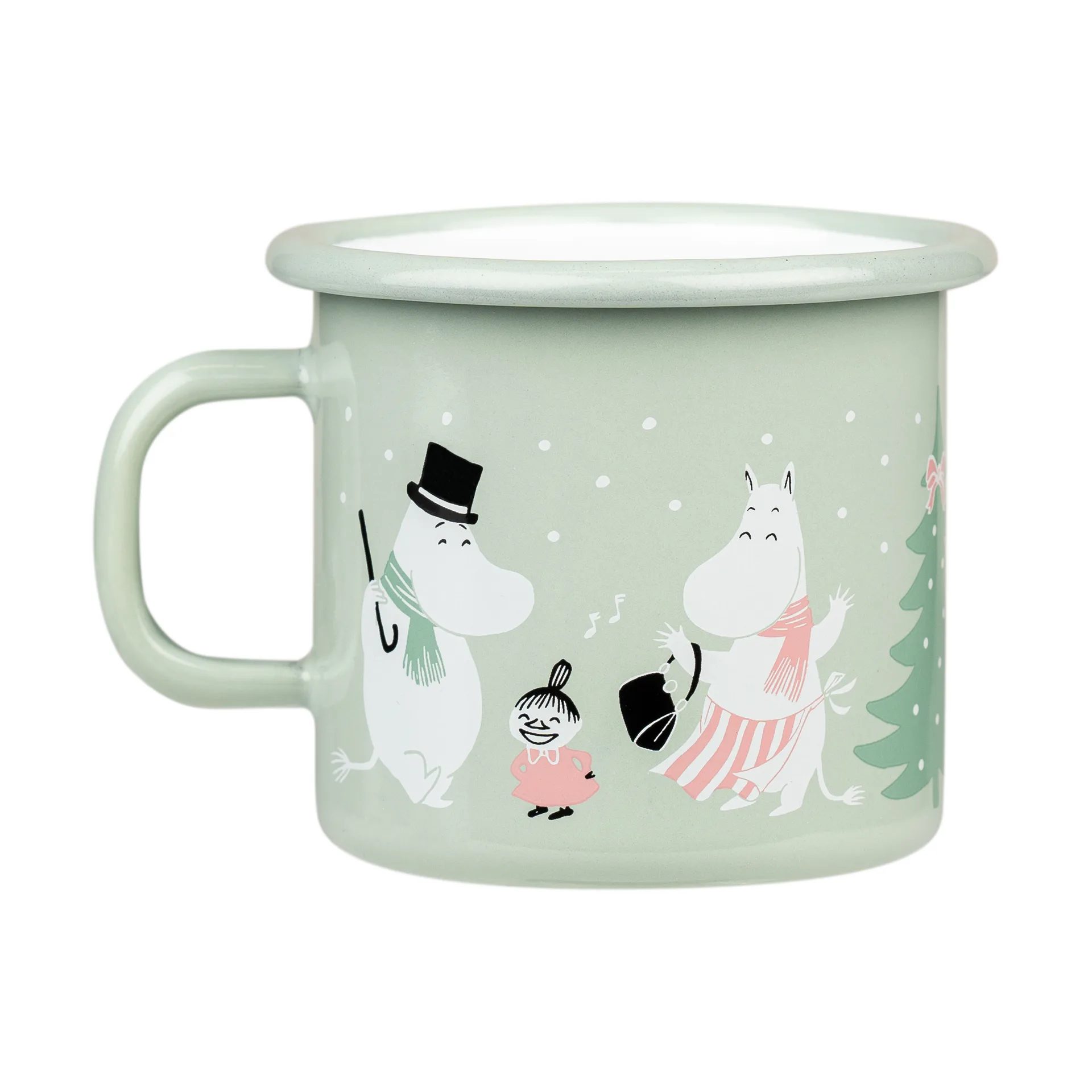 Moomin enamel mug 25 cl, Festive spirits Muurla