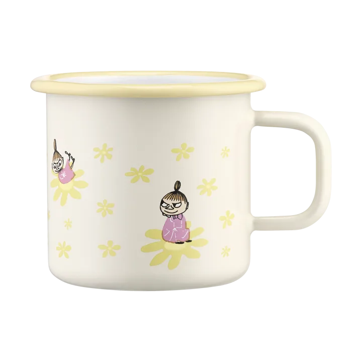 Moomin enamel mug 37 cl - Flowers - Muurla