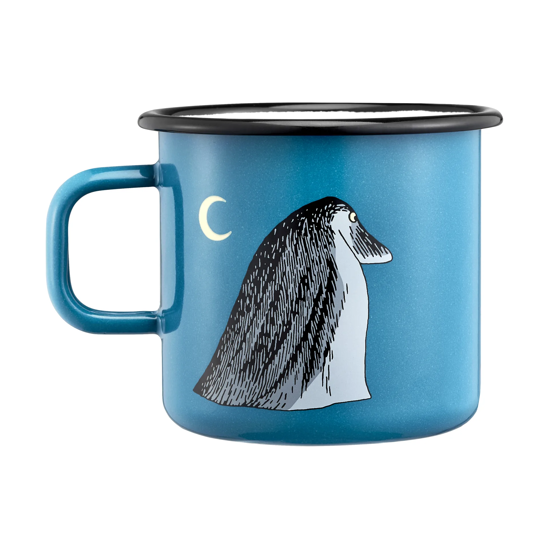 Moomin enamel mug 550 ml, The Groke Muurla