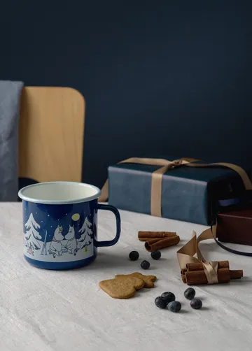 Moomin enamel mug 80 cl - Starry night - Muurla