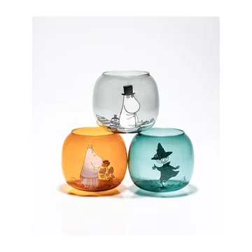 Moomin pappa tea light holder 9.5 cm - grey - Muurla