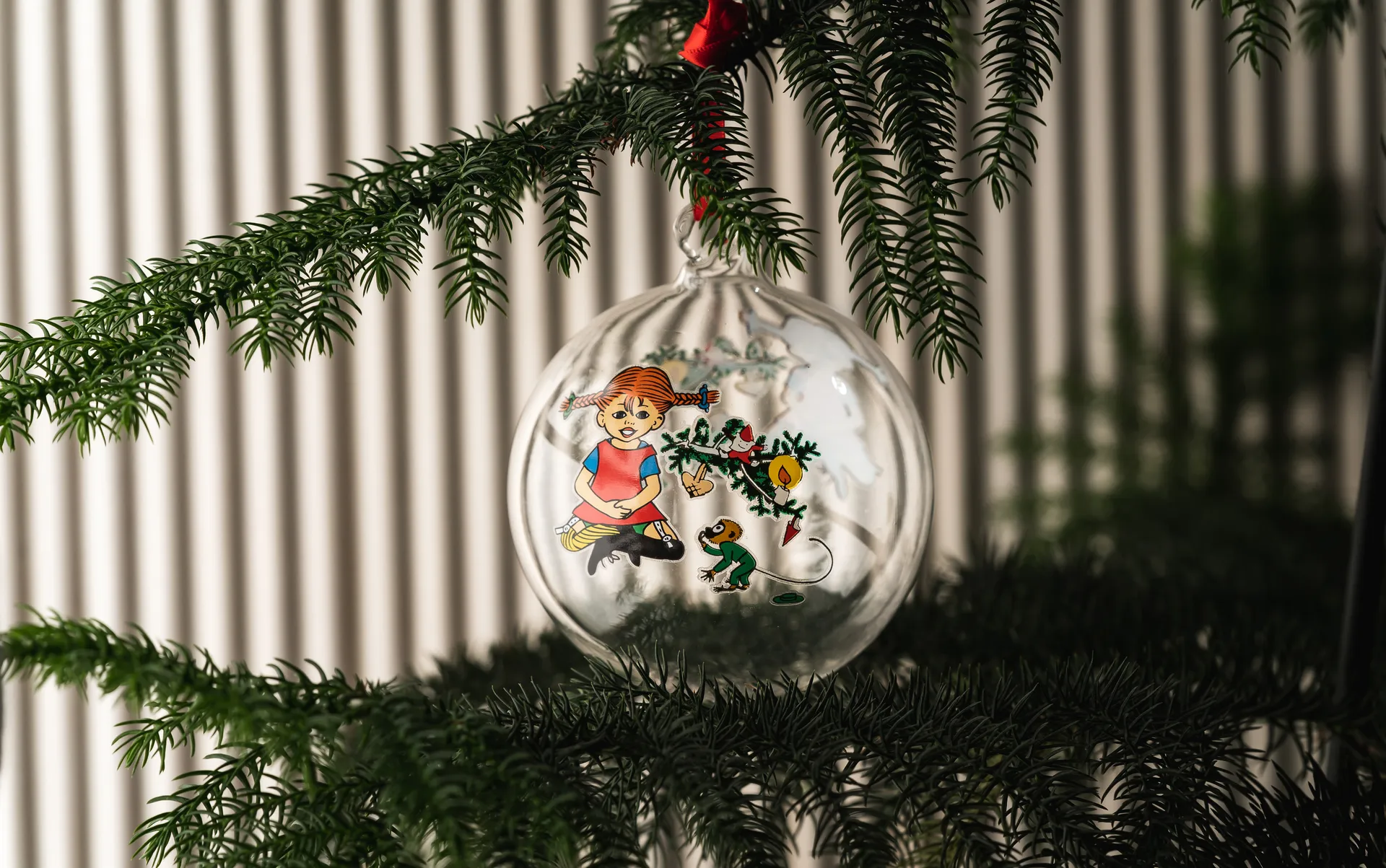 Pippi bauble Ø9 cm, Pippi Longstocking Muurla