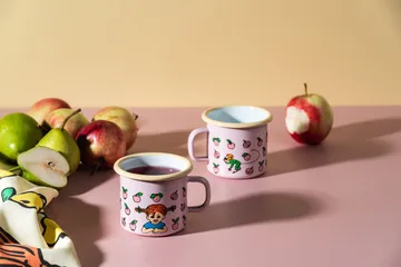 Pippi enamel mug 2.5 dl - Fruits - Muurla