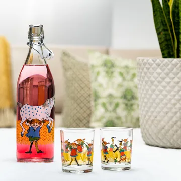 Pippi glass bottle 1 L - Multi - Muurla