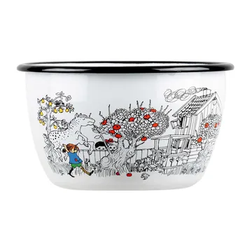 Pippi The Way Home enamel bowl 2 liter - White - Muurla