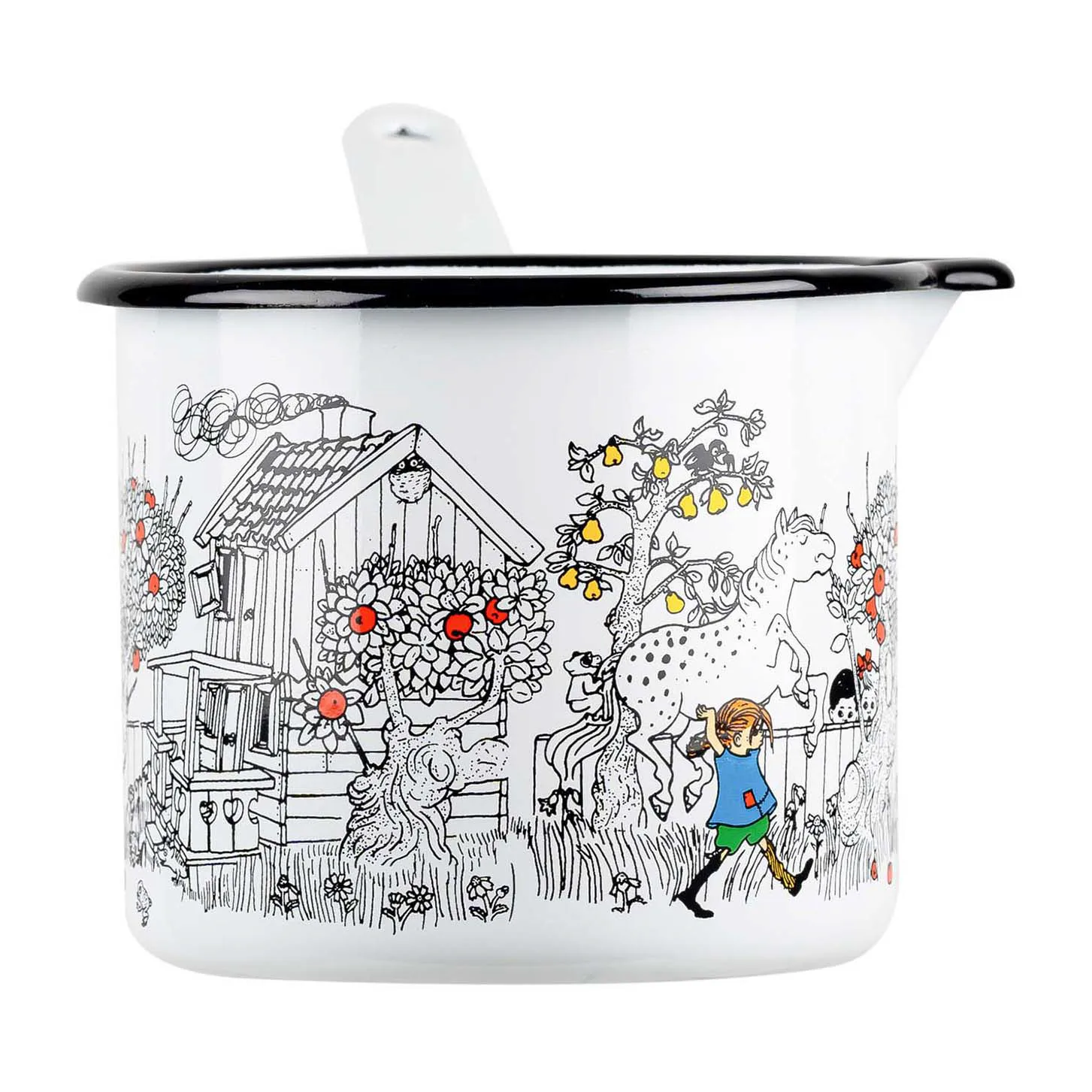 Pippi The Way Home saucepan 1.3 liter, White Muurla