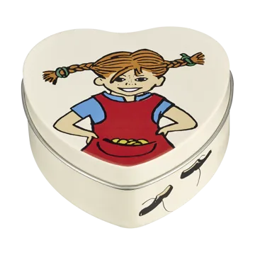 Pippi tin heart-shaped 4x10 cm - Be More Pippi - Muurla