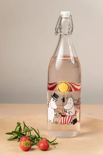 Summertime glass bottle 1 L - Transparent - Muurla