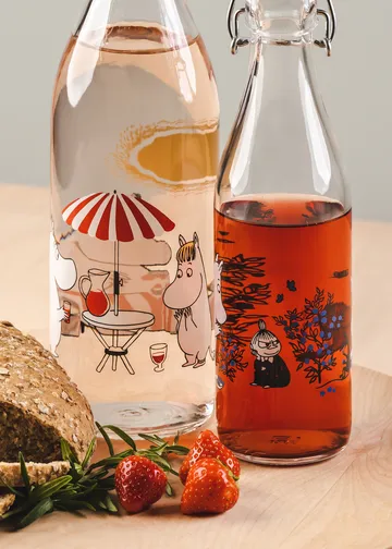 Summertime glass bottle 1 L - Transparent - Muurla
