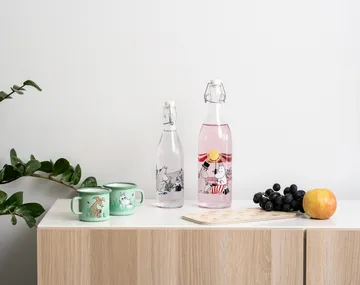Summertime glass bottle 1 L - Transparent - Muurla