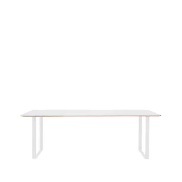 70/70 dining table 255x108 cm - White laminate-Plywood-White - Muuto