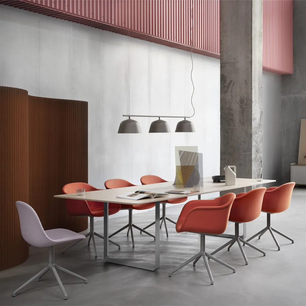 70/70 dining table 295x108 cm, Solid smked oak-Sand Muuto