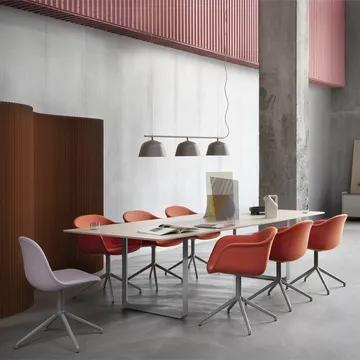 70/70 dining table 295x108 cm - Solid smoked oak-White - Muuto