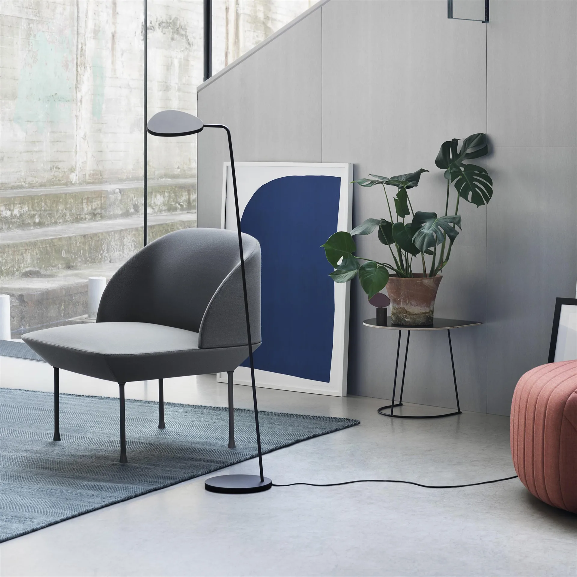 Airy sofa table half size, Black Muuto