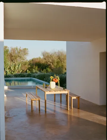 Assemble table - Teak, 220x92 cm - Muuto