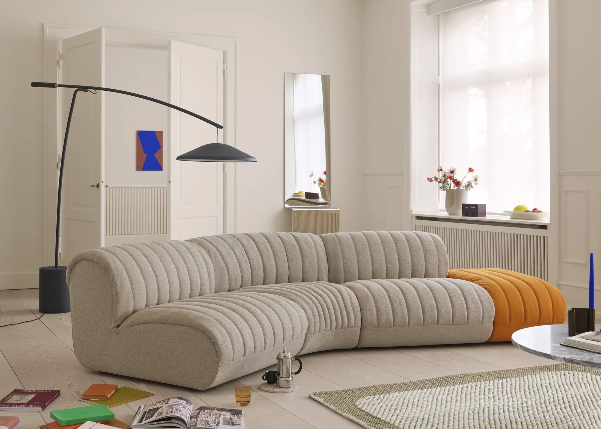 Coltre modular sofa, Configuration 1, turf-sand, corner sofa Muuto