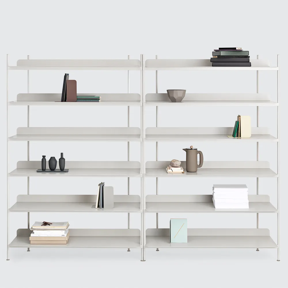 Compile configuration 1 shelving system, Grey Muuto