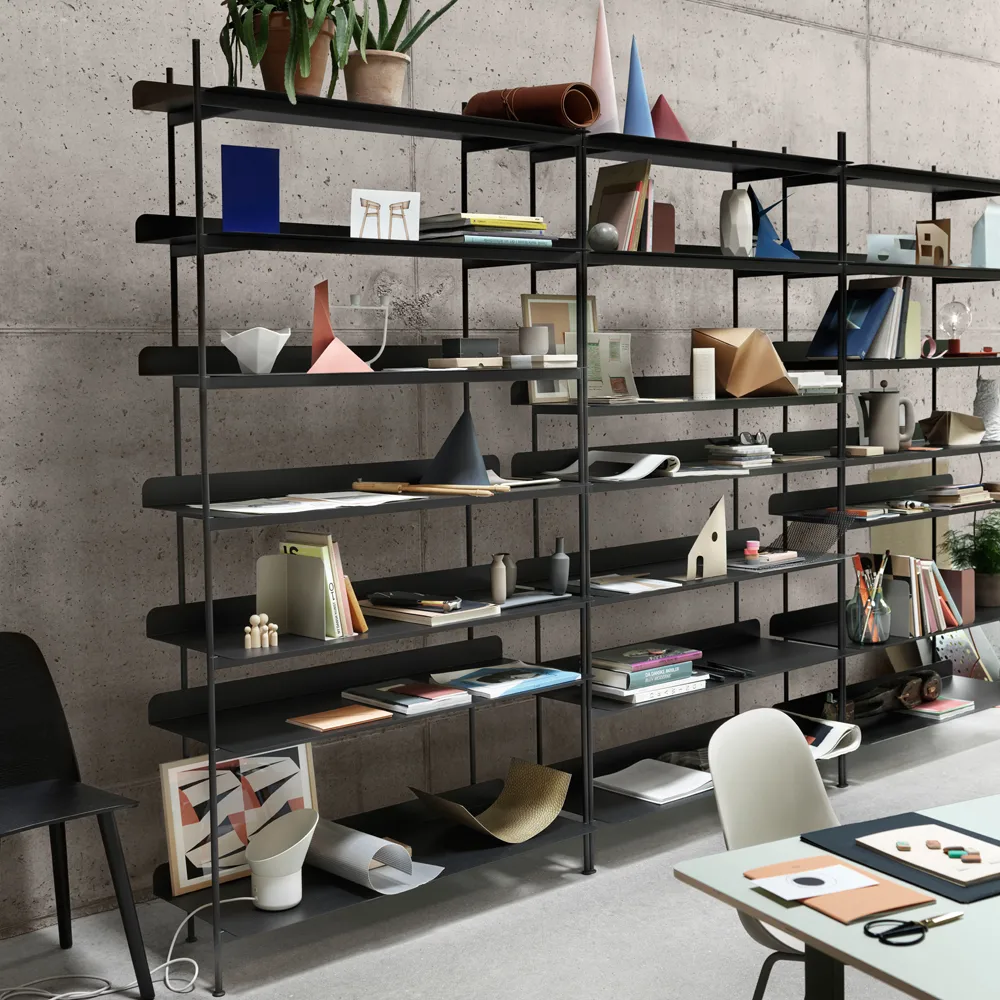Compile configuration 4 shelving system, Grey Muuto