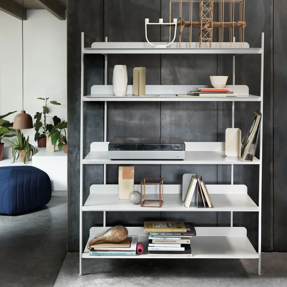 Compile configuration 5 shelving system, Black Muuto