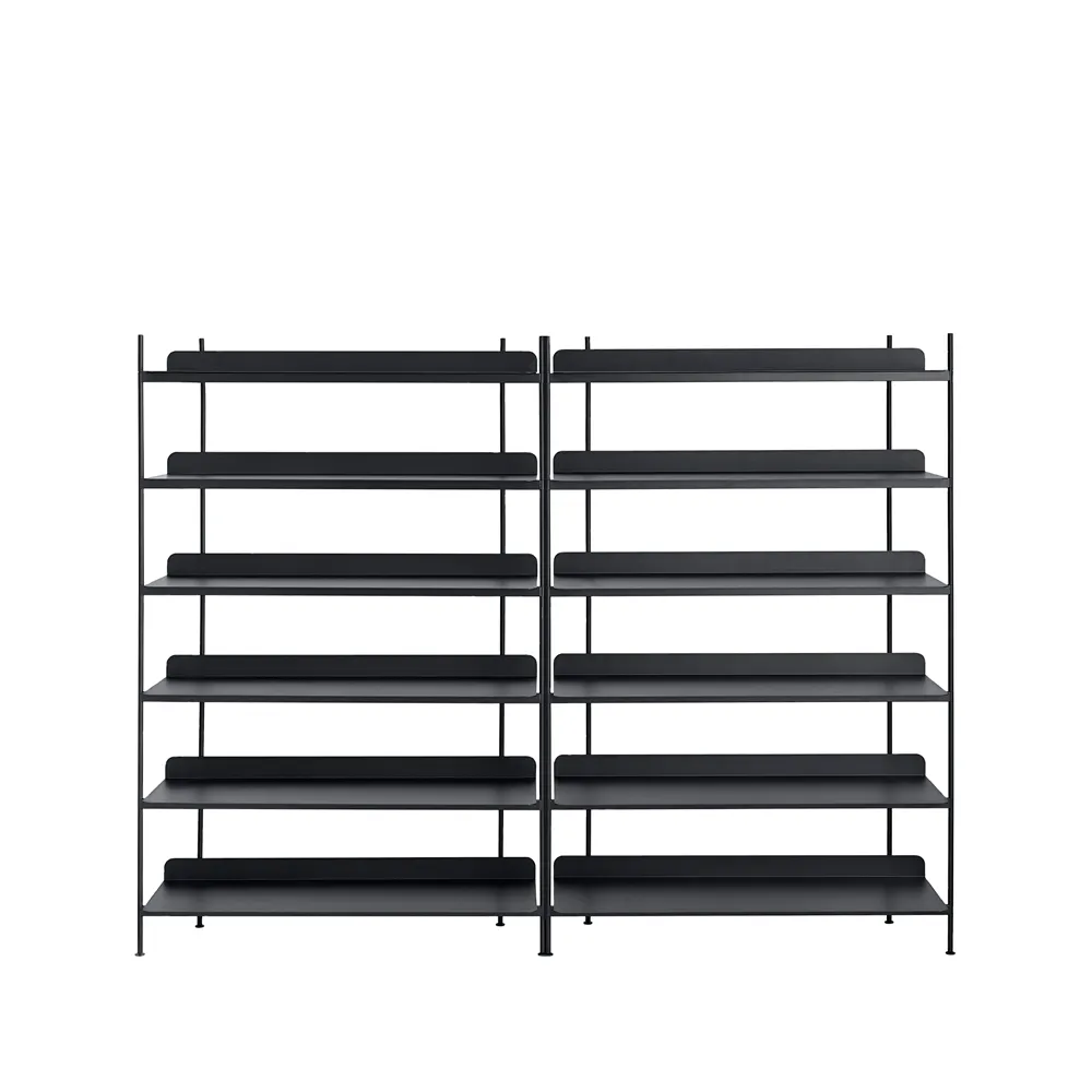 Compile configuration 8 shelving system, Black Muuto