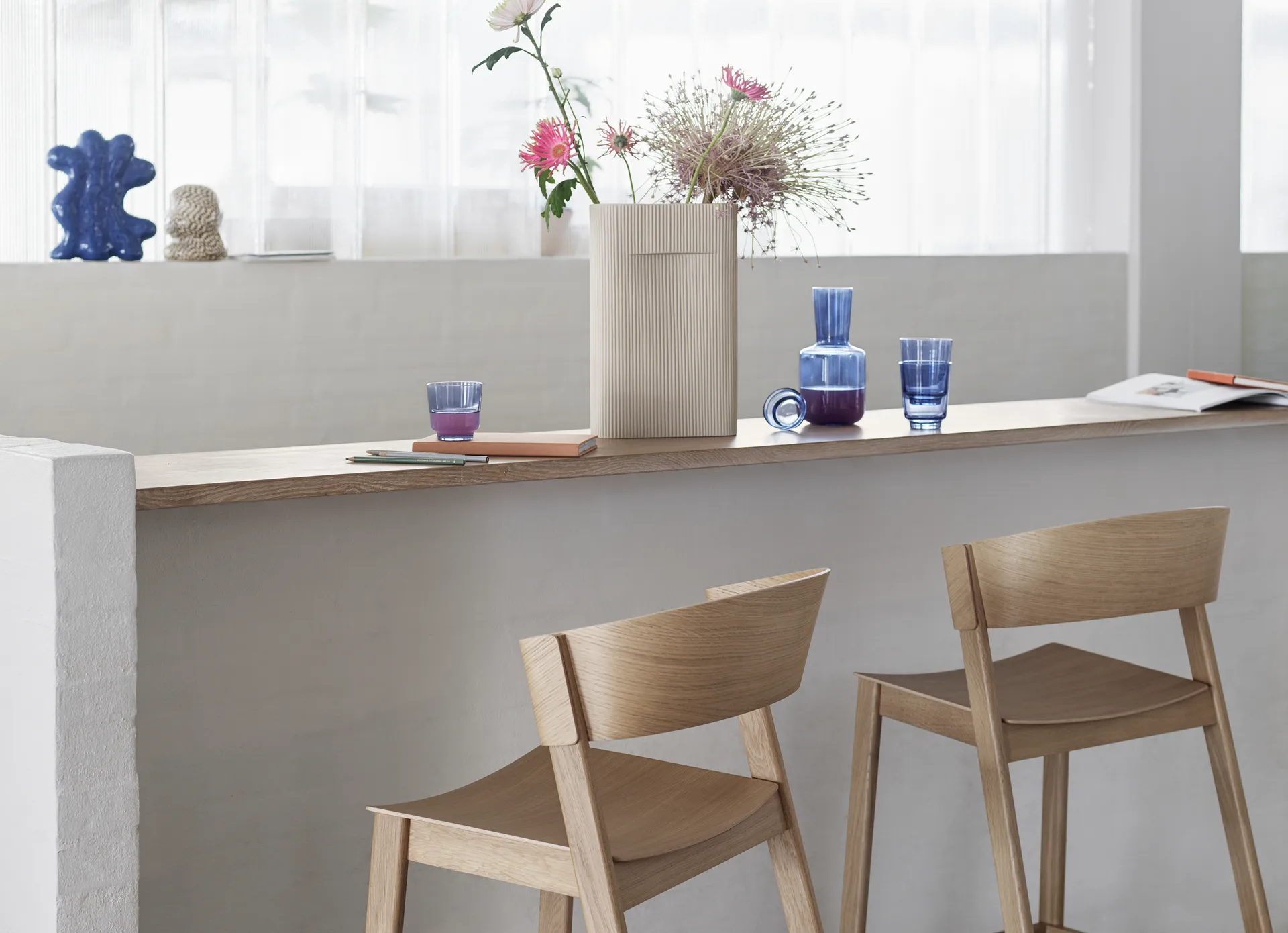 Cover bar stool, Oak Muuto