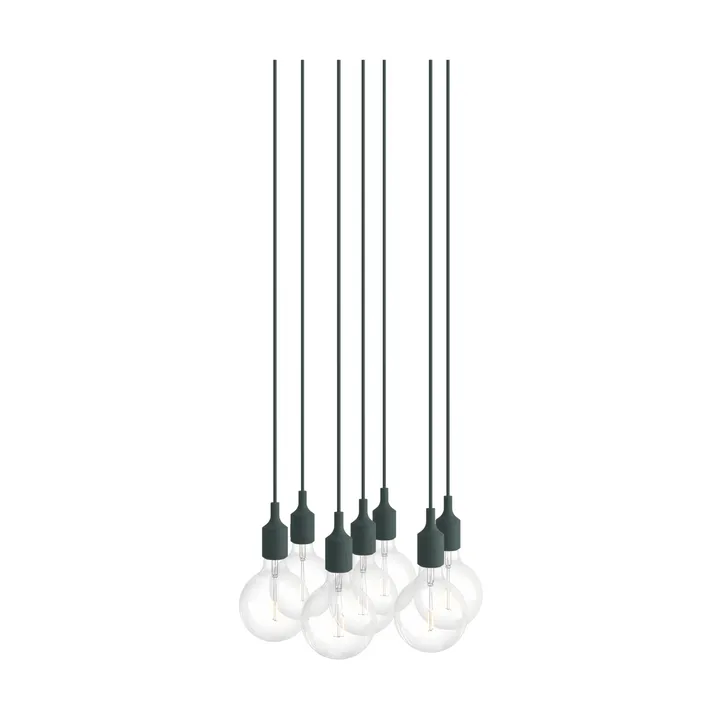 E27 Pendant Cluster 7 pendant - Dark green - Muuto