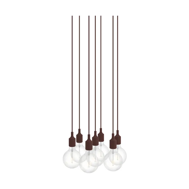 E27 Pendant Cluster 7 pendant - Deep red - Muuto