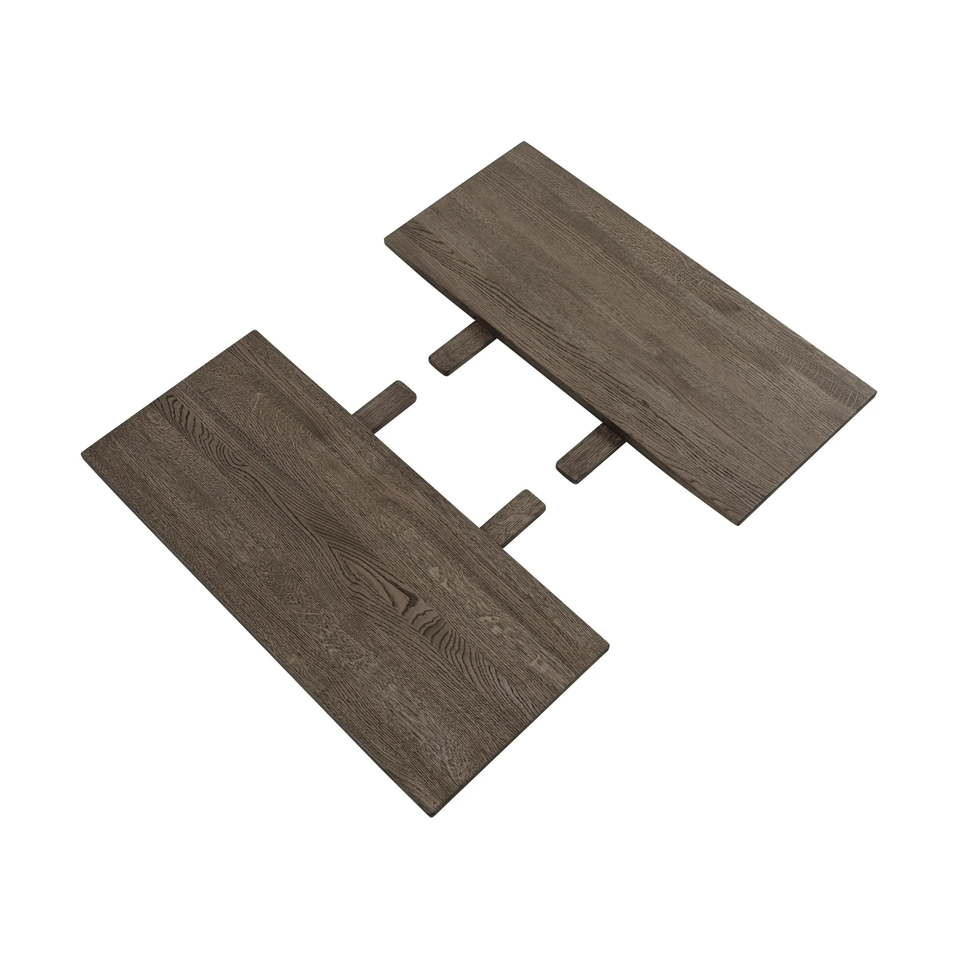 Earnest Extendable insert extension set of 2, Dark oiled oak Muuto