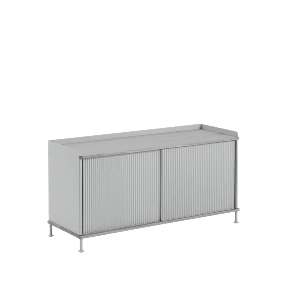 Enfold Low Side table, Grey-metal Muuto