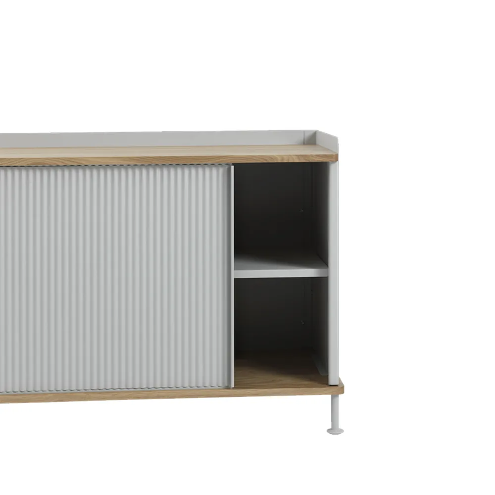 Enfold Low Side table, Grey-metal Muuto