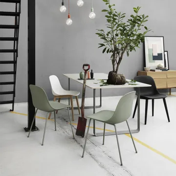 Fiber Side Chair - Dusty green (plastic) - Muuto