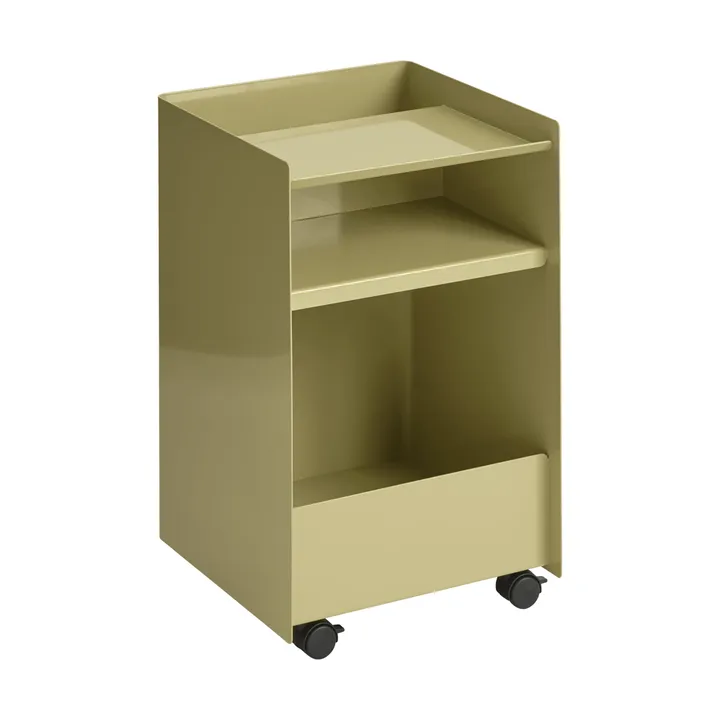 Folded Trolley open trolley - Dark beige green 37.4x61.5x37.2 cm - Muuto
