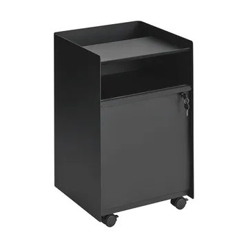 Folded Trolley trolley with cabinet - Black - Muuto