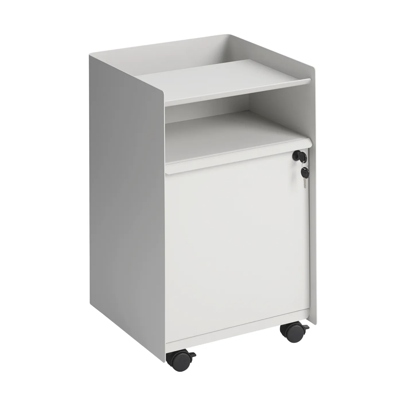 Folded Trolley trolley with cabinet, Grey Muuto